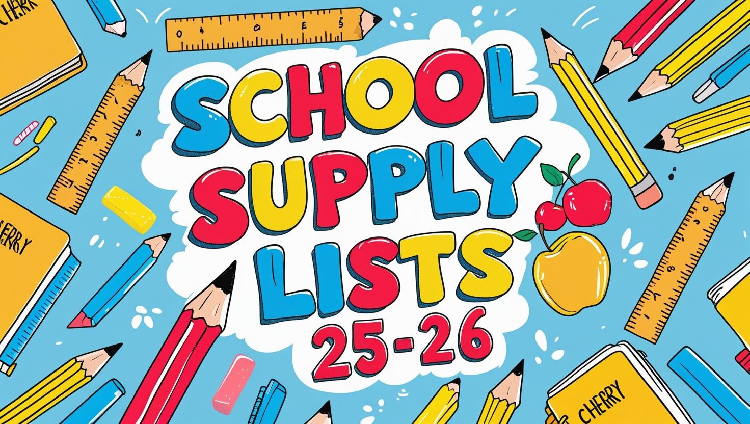  School Supply Lists 25-26